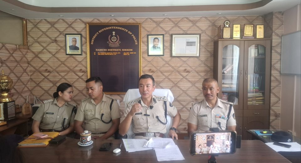 Namchi Police press conference on Mamring homicide case, Sikkim