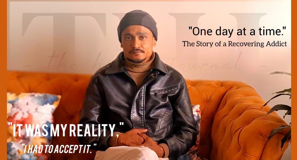 Recovering addict sharing experience in support group circle