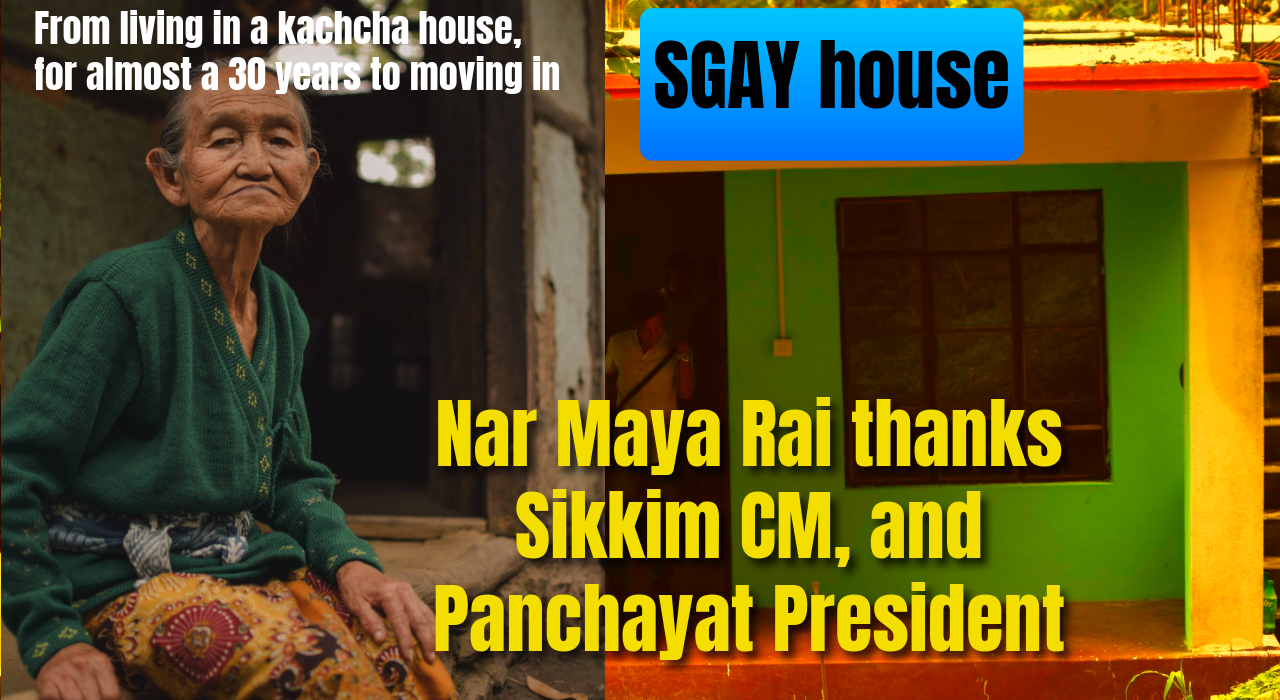 Concrete replaces mud as Nar Maya Rai’s new home nears completion under the Sikkim Garib Awas Yojana.