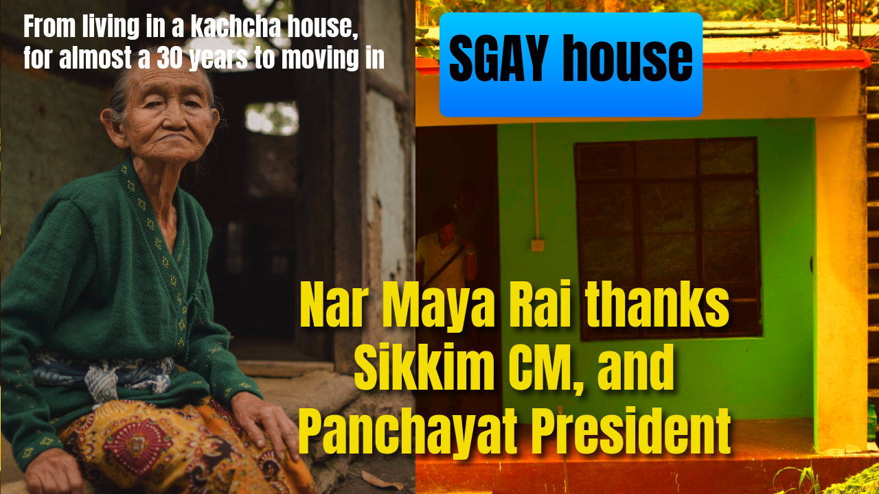 Concrete replaces mud as Nar Maya Rai’s new home nears completion under the Sikkim Garib Awas Yojana.